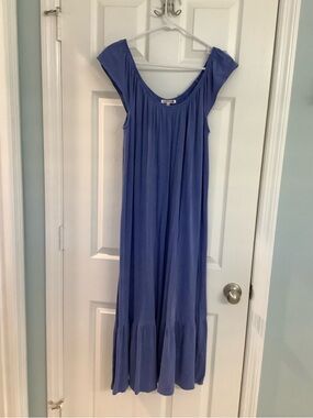 Anthropologie Sundry Periwinkle Cap-Sleeve Maxi Dress